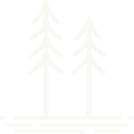 A transparent background with two white trees sketched over top.